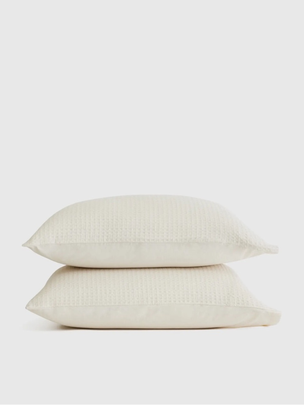 QUINCE Organic Luxe Honeycomb Sham Set King Undyed 7577